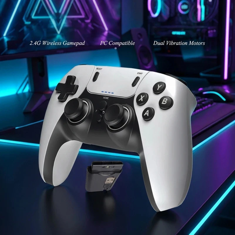 2.4G Wireless Game Controller 6-in-1 Dual Vibration Gamepad for PS1 PS2 PS3 PC Android Smart TV Box Game Computer Gaming - Image 3