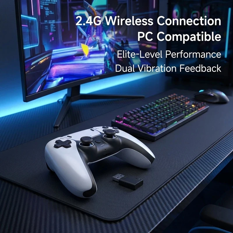 2.4G Wireless Game Controller 6-in-1 Dual Vibration Gamepad for PS1 PS2 PS3 PC Android Smart TV Box Game Computer Gaming - Image 5